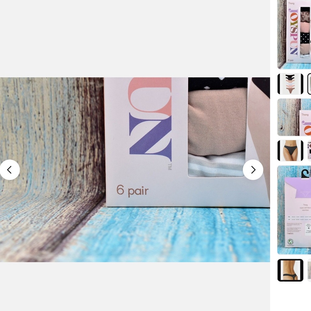 NEW 6-pack Joyspun Women’s XXXL Assorted Multi Seamless Thong Panties Set NIB - Picture 5 of 12